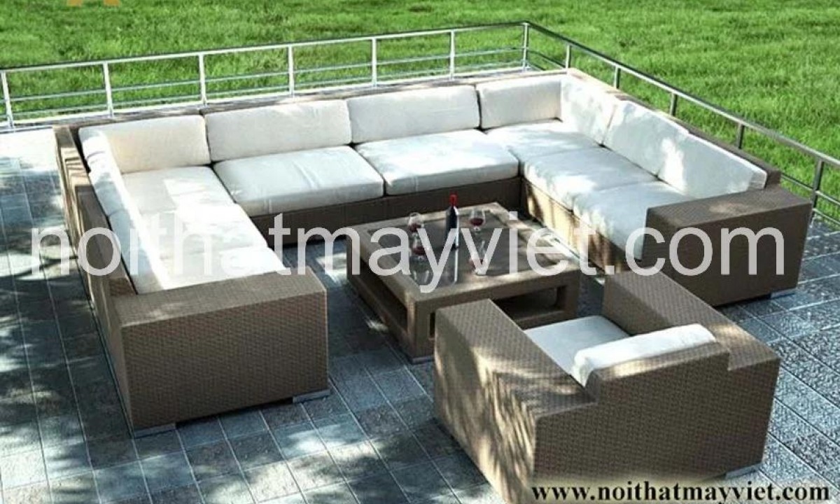 Bàn Ghế Sofa Mây Tre BGSF008